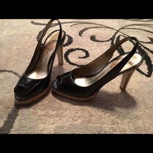Jessica Simpson peep-toe slingback pumps